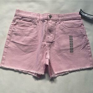 OshKosh B'gosh Pink Jean Shorts Raw Hem Girls‎ Size 12